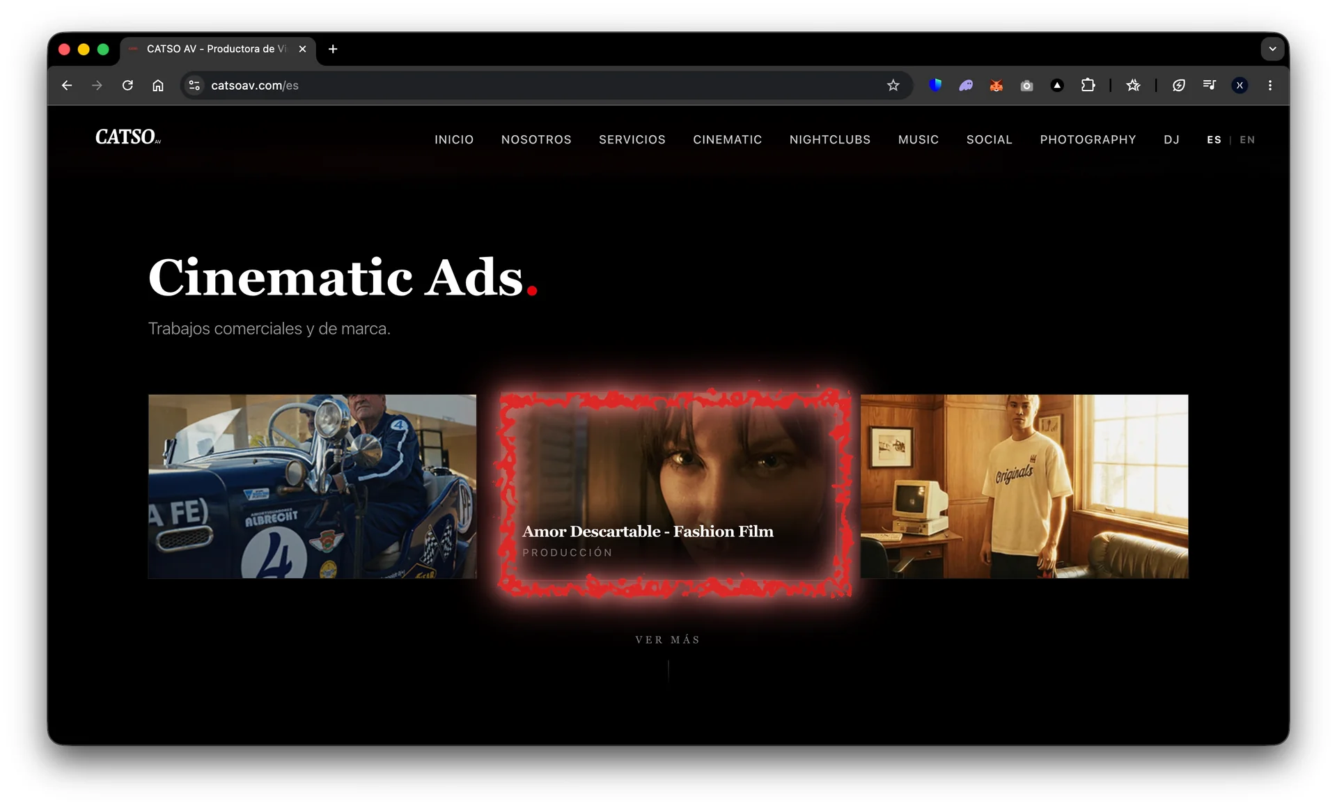 Catso AV - El portfolio como vidriera viva. (Desarrollado por Vaxler) El portfolio como vidriera viva. - Diseño y desarrollo web por Vaxler Software para Catso AV
